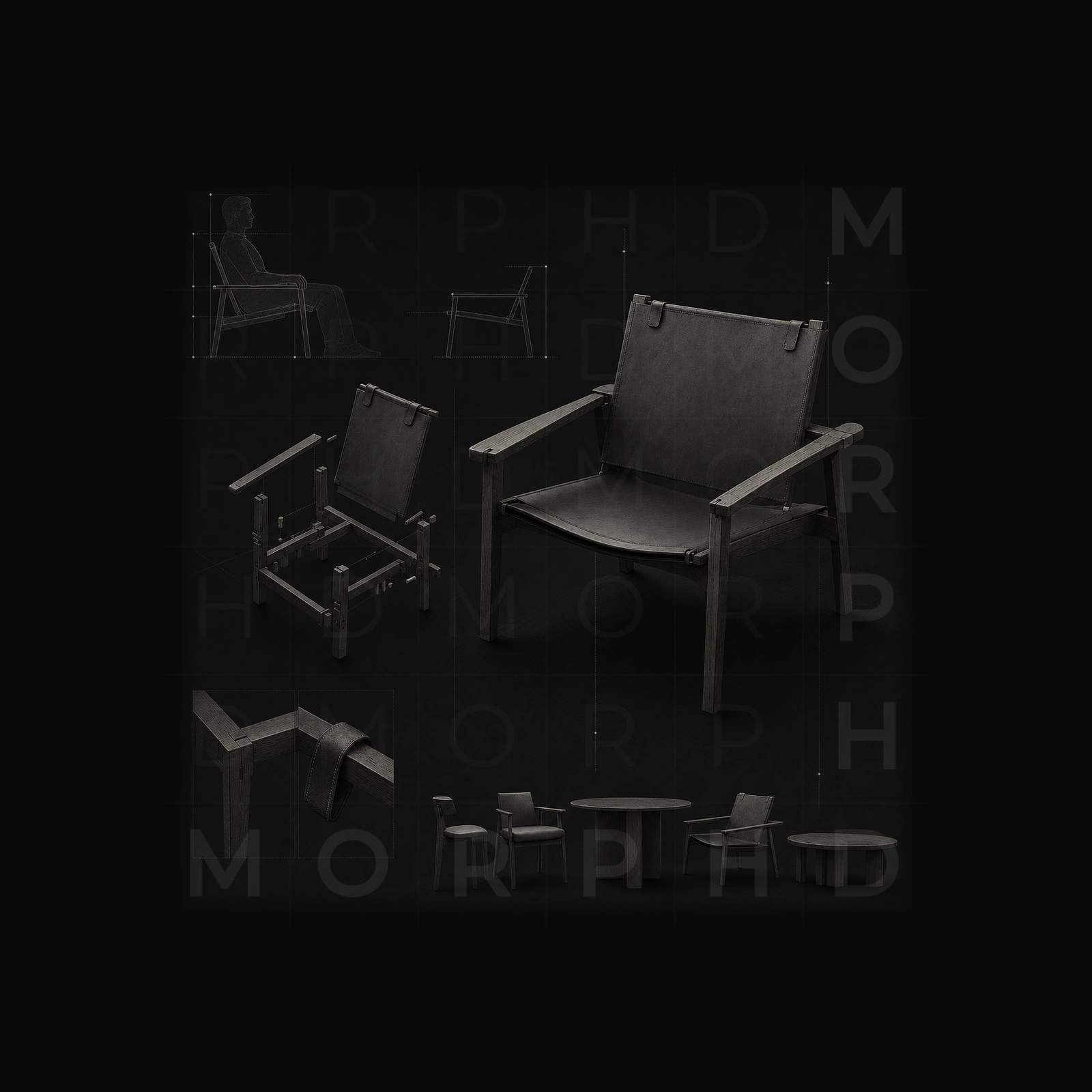 FF&E and furniture expressed through objects, details and material decisions
