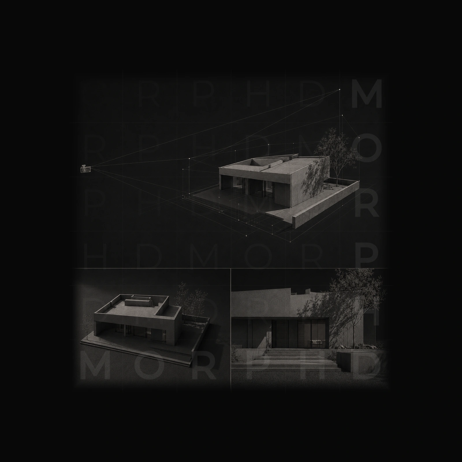 Visualisation expressed through progressive control of form, light and material