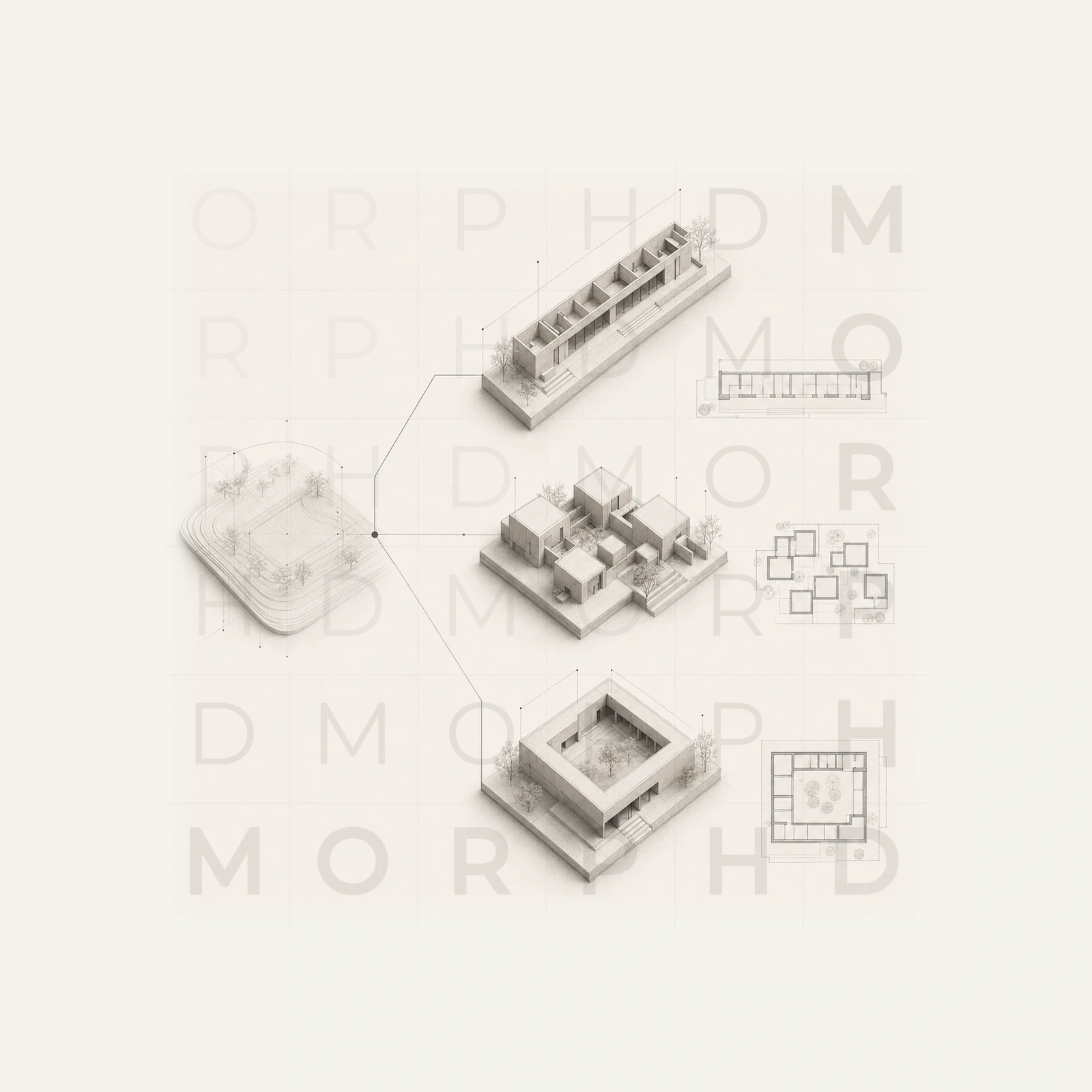 Explore phase showing controlled alternatives of one plan