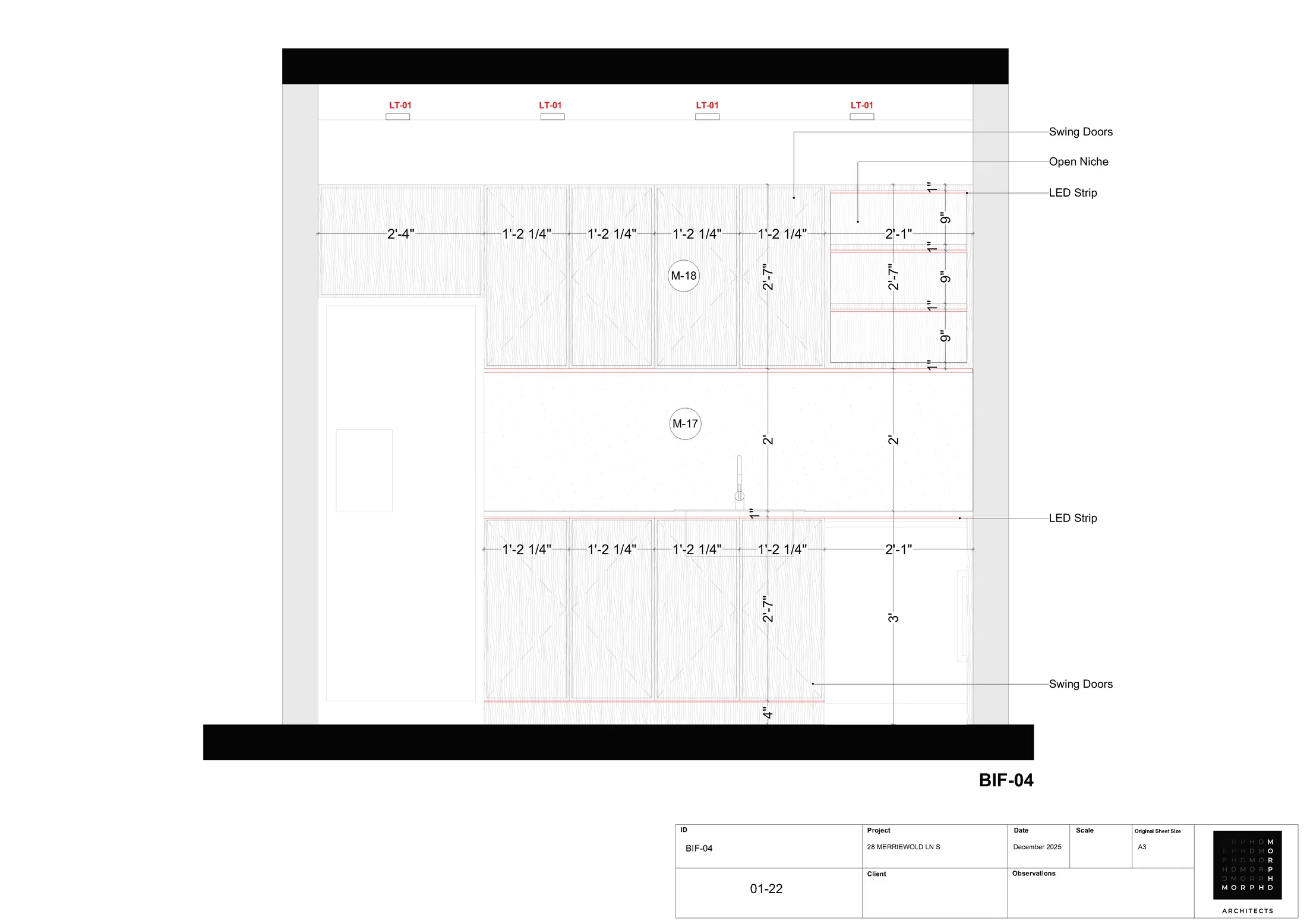 Custom joinery elevation