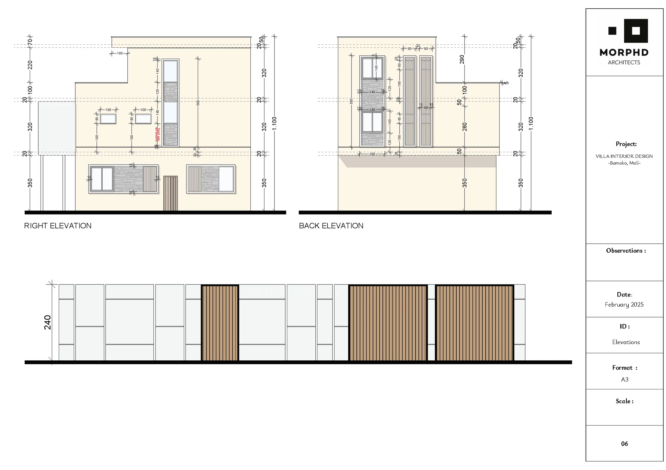Secondary elevations and external gate design
