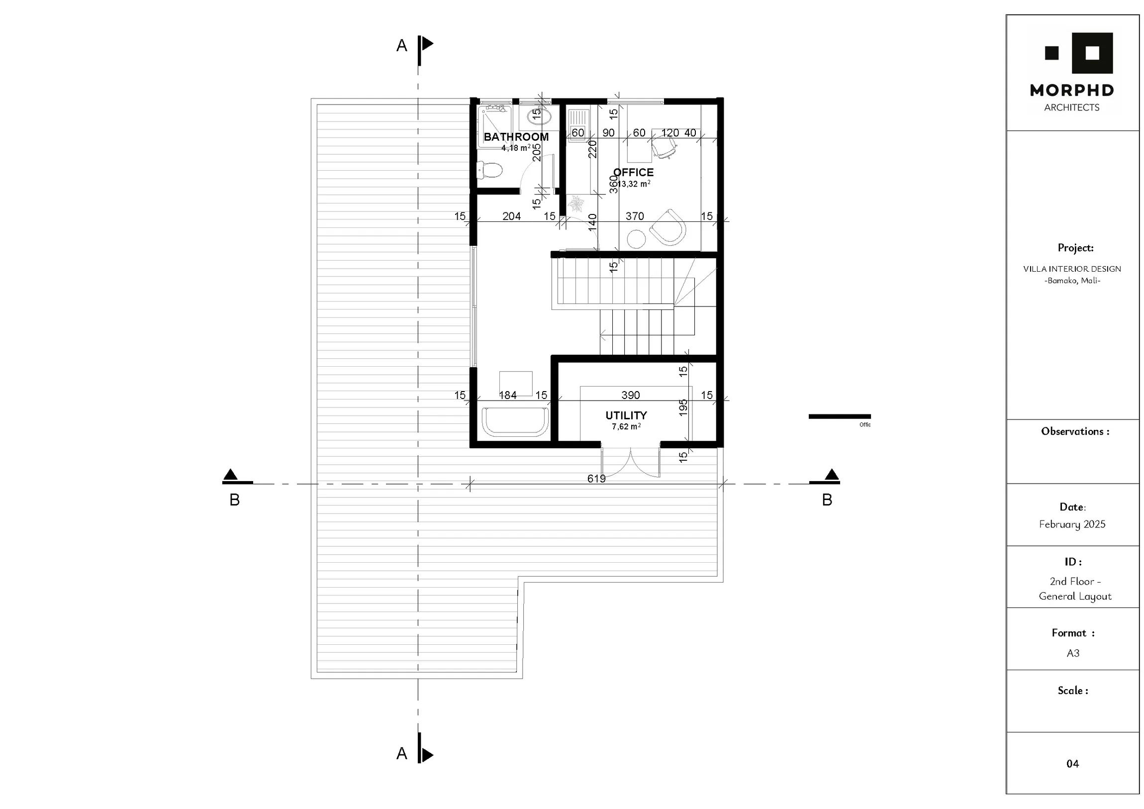 Second-floor architectural layout