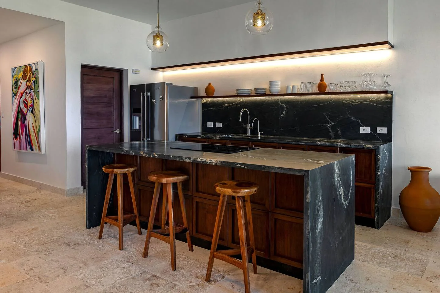 Built kitchen — Cabarete Airbnb Apartment