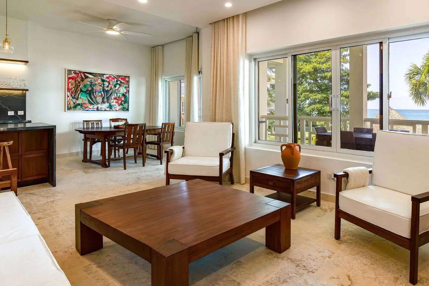 Living area — Cabarete Airbnb Apartment