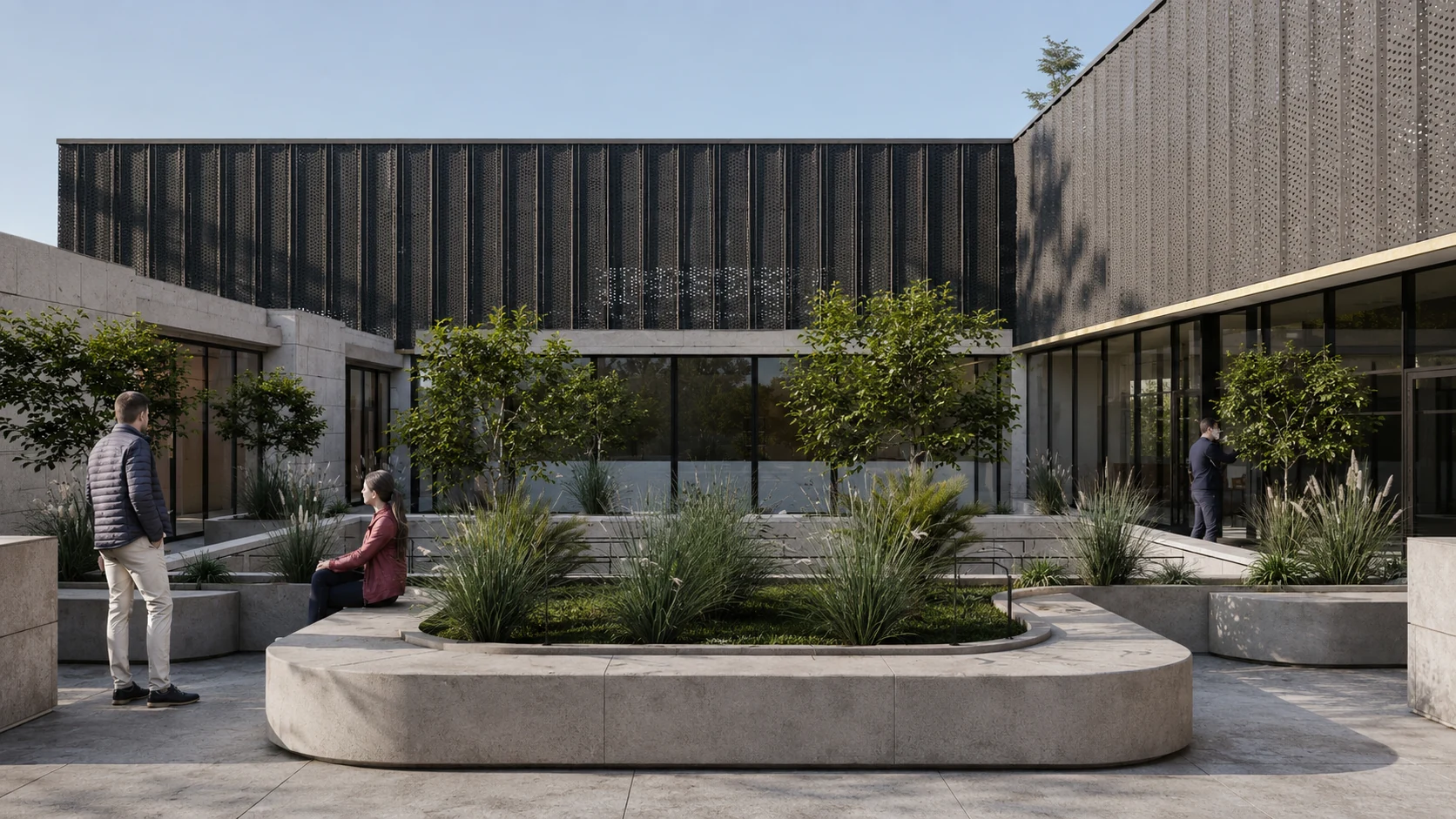 Central courtyard of the Cyber Security Center