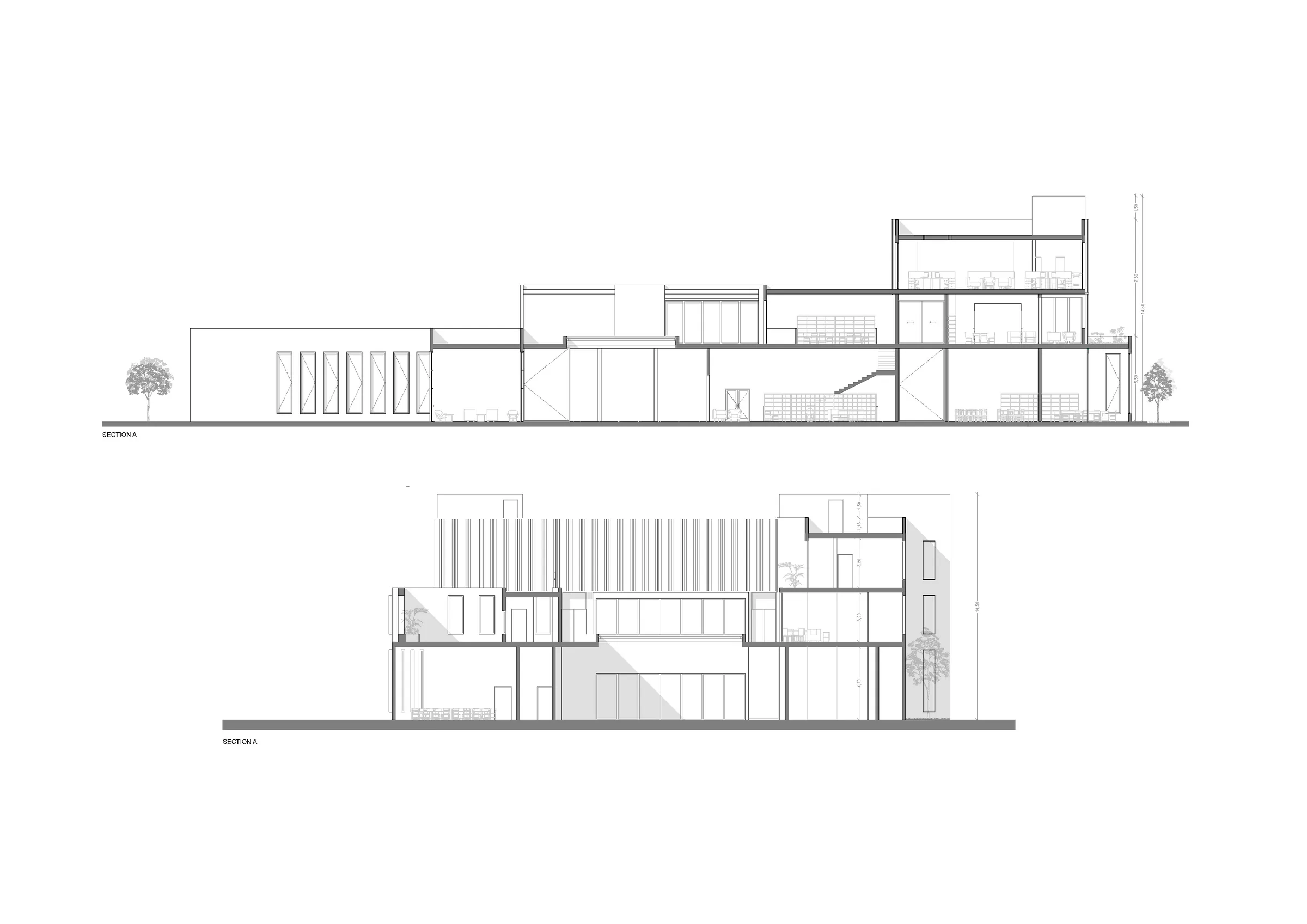 Architectural building sections