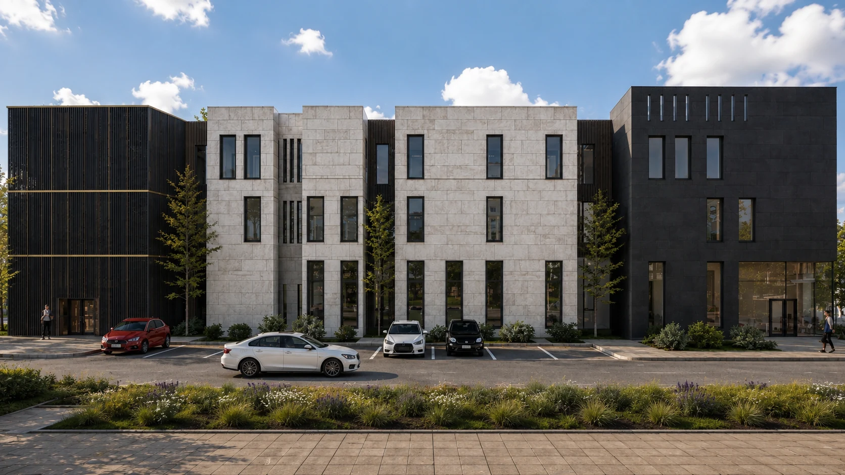 Street elevation of the educational center