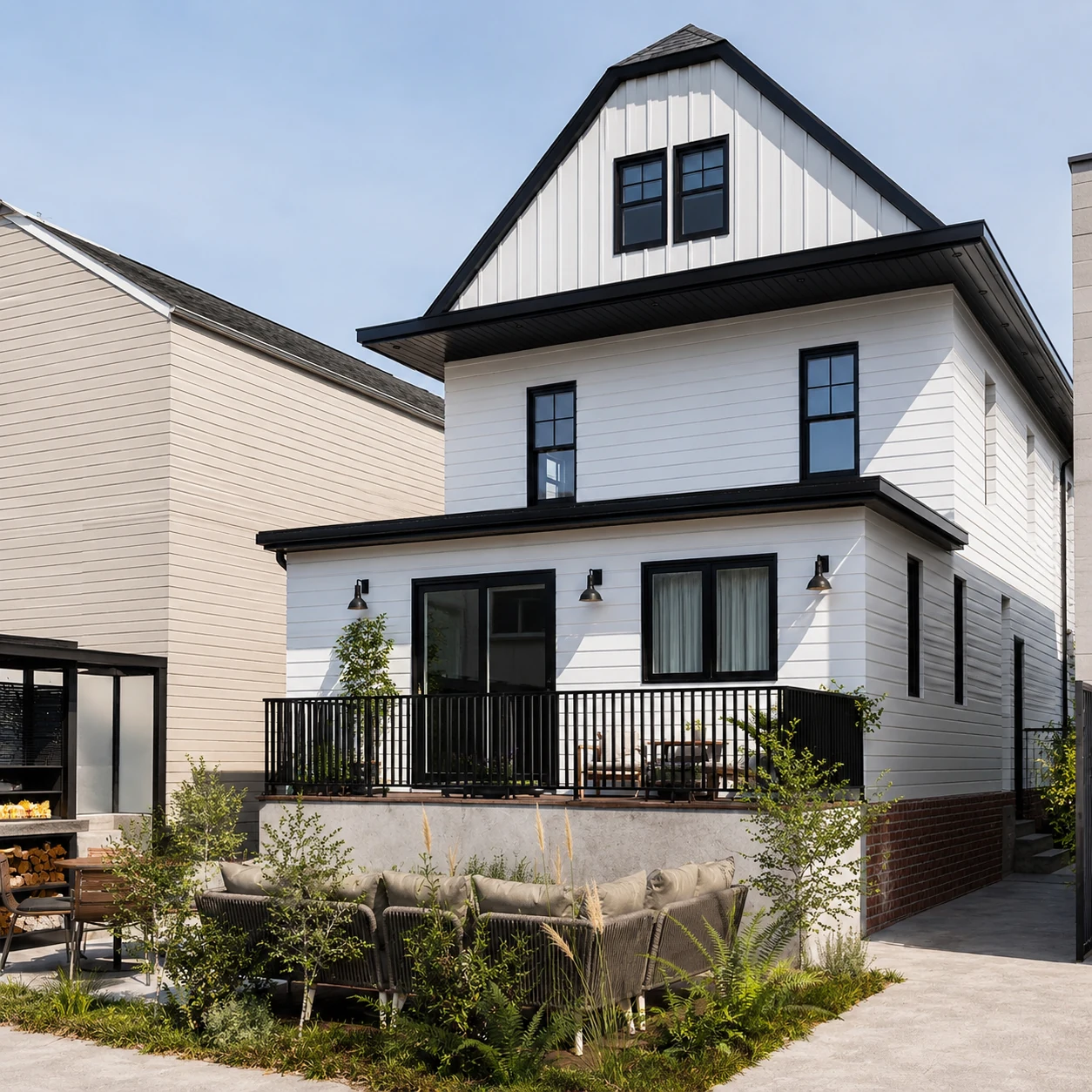 Alternative rear façade view for JSH Private House