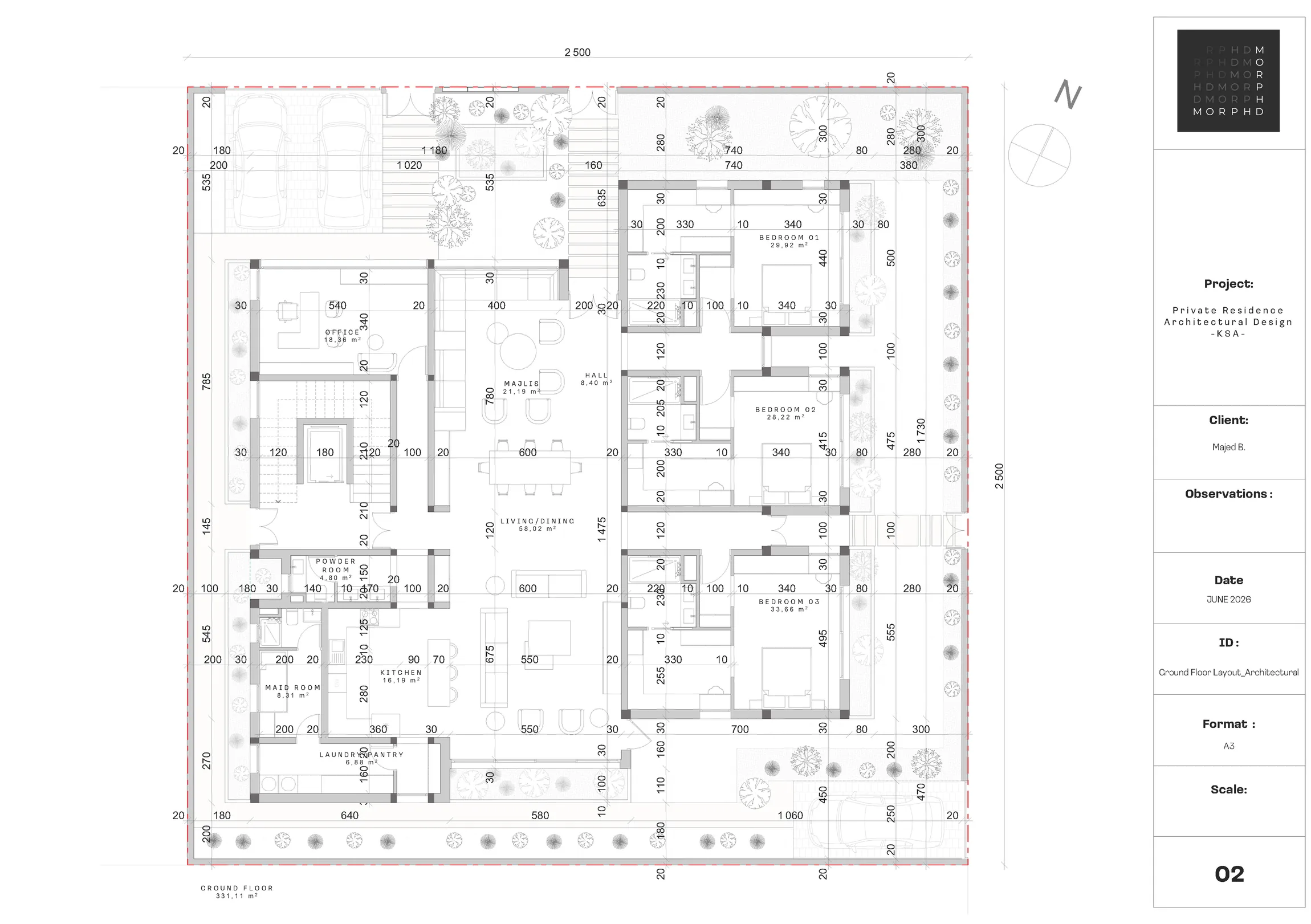 Ground-floor architectural plan