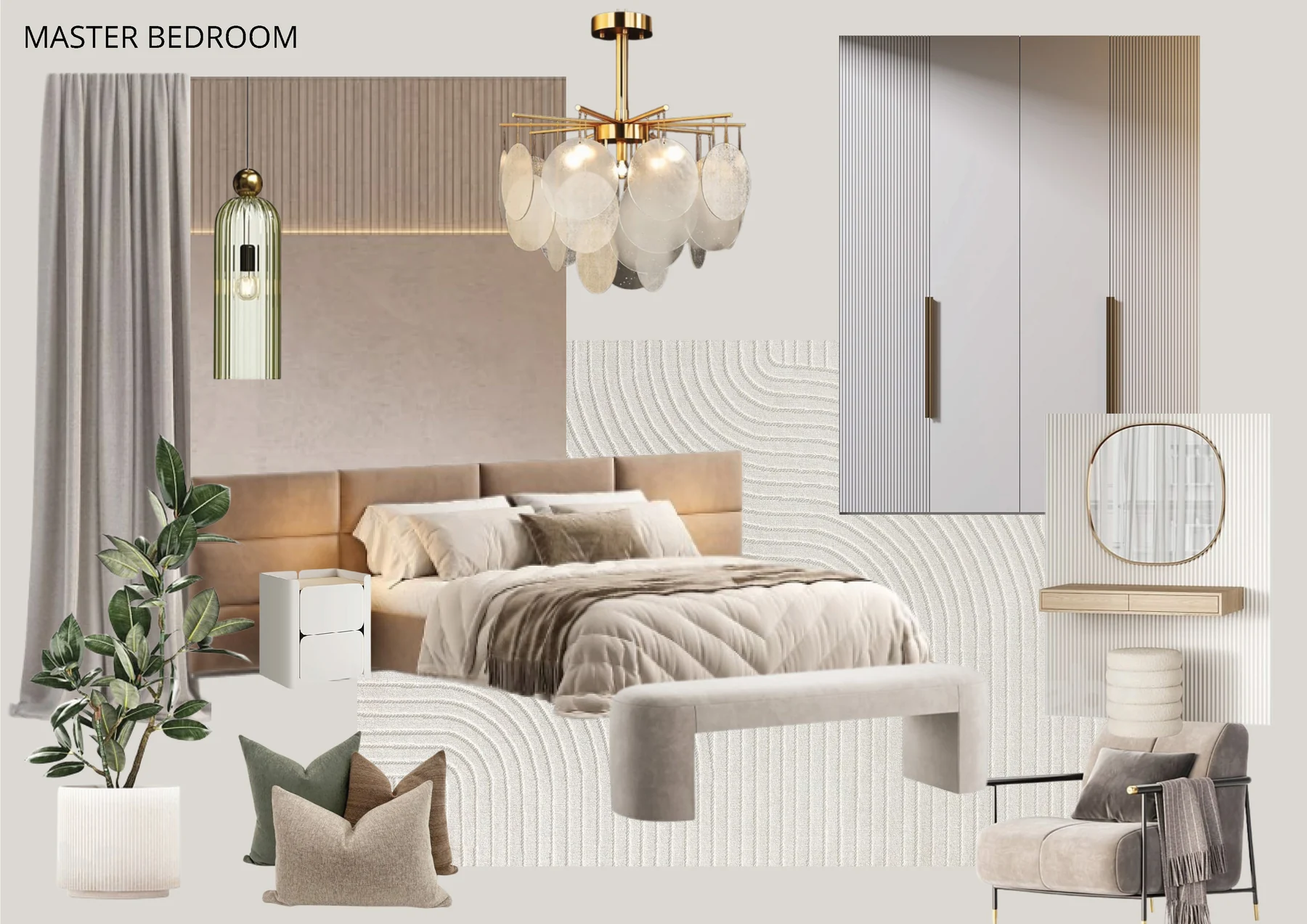 Master bedroom moodboard