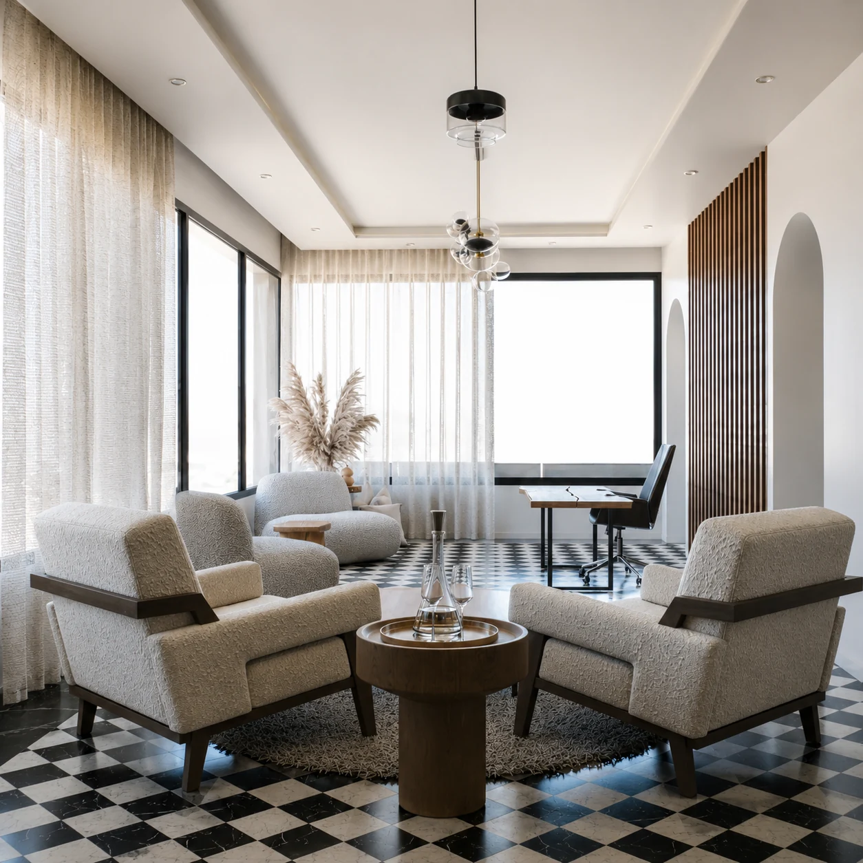 Secondary lounge seating area
