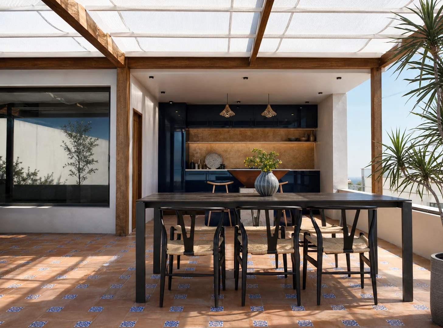 Terrace kitchen — Villa Christina